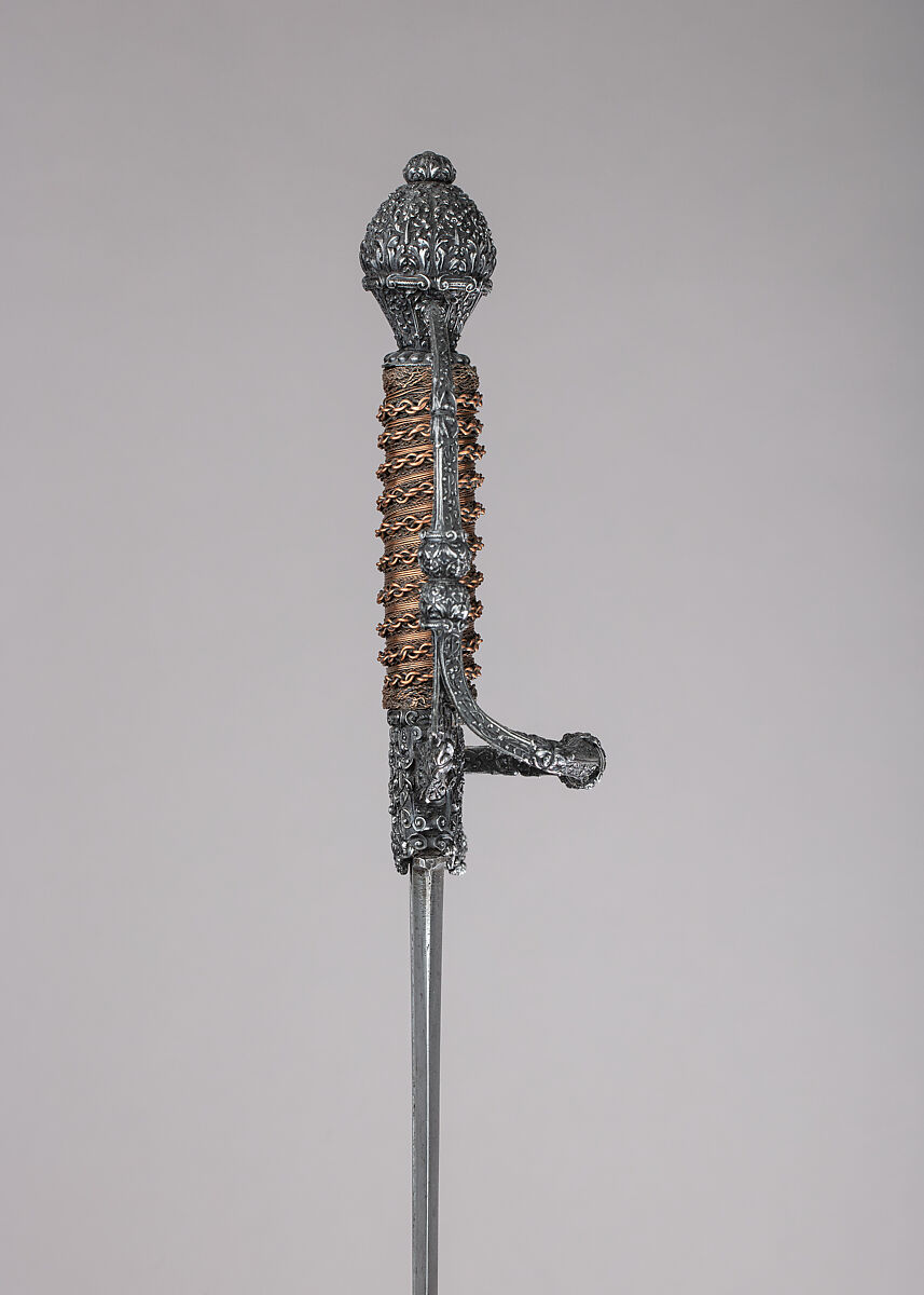 Rapier, Steel, copper, wood, probably French