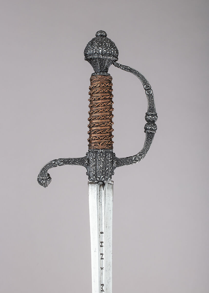 Rapier, Steel, copper, wood, probably French