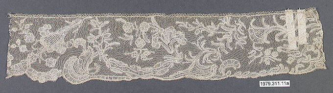 Edging, Bobbin lace, Brussels lace, linen, Flemish or British 