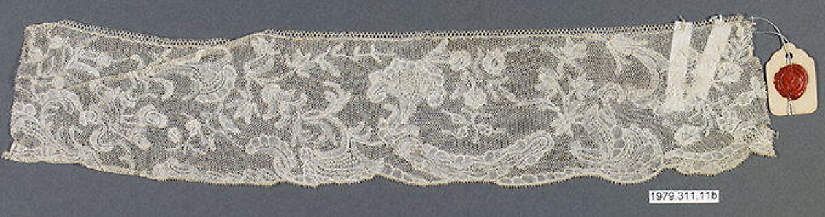 Edging, Bobbin lace, Brussels lace, linen, Flemish or British 