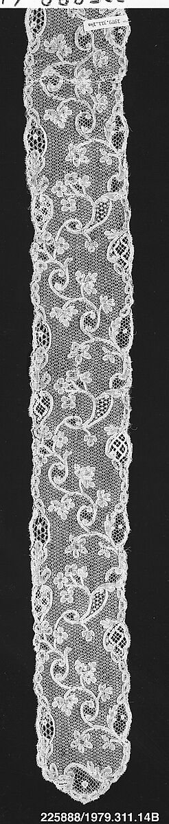 Two joined lappets, Linen, bobbin lace, Flemish
