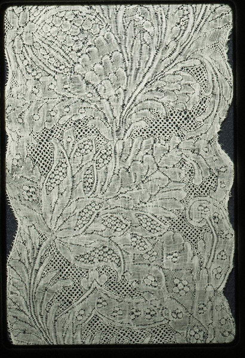 Lappet, Linen, bobbin lace, Franco-Flemish