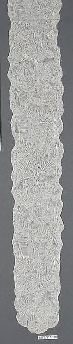 Lappet, Linen, bobbin lace, Franco-Flemish 