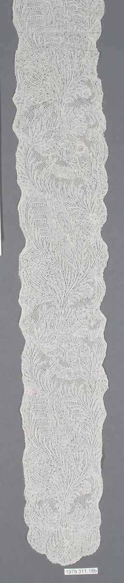 Lappet, Linen, bobbin lace, Franco-Flemish