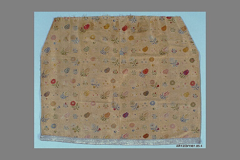 Woven silk skirt panel, Silk and metal thread, Italian, probably Venice 