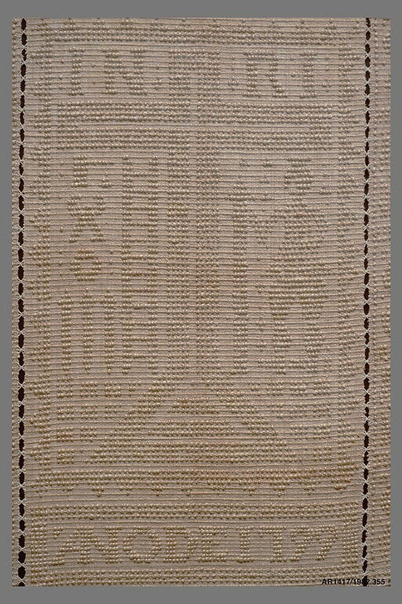 Hanging with Instruments of the Passion, Linen, Spanish