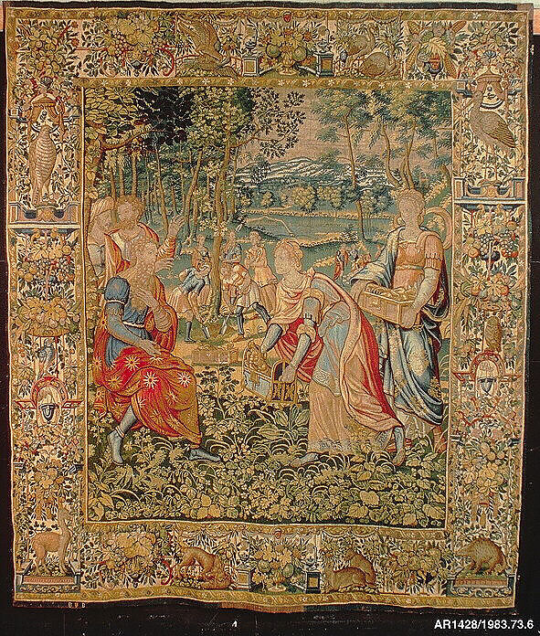 Jacob Burying Idols Under an Oak Tree from The Story of Jacob series, Wool, silk (18 warps per inch, 6–7 per cm.), Netherlandish, Brussels