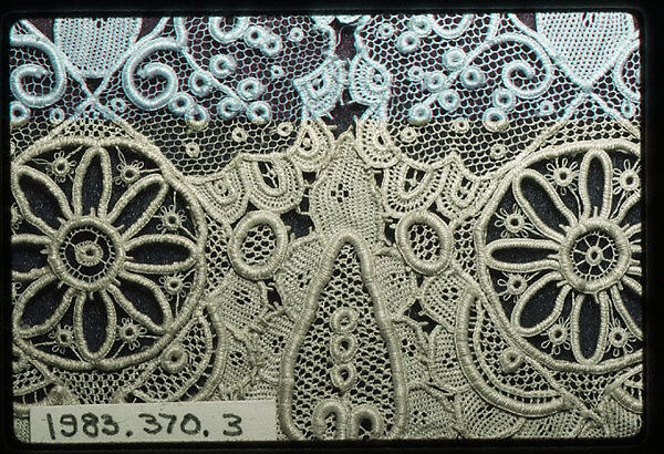 Edging, Linen, needle lace, possibly Belgian