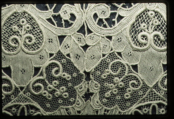 Edging, Linen, needle lace, possibly Belgian