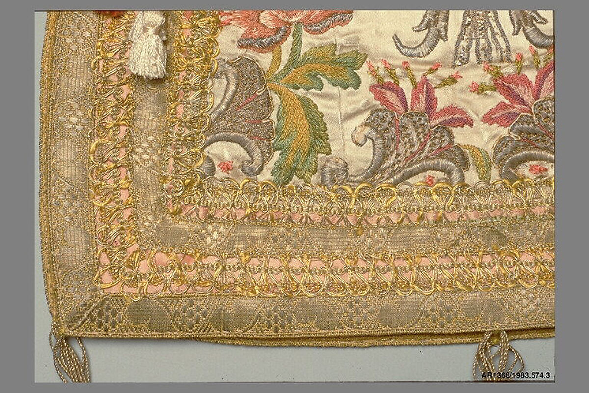 Bag, Silk and metal thread, Italian