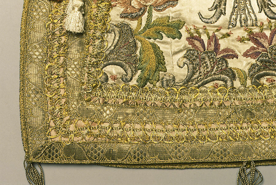 Bag, Silk and metal thread, Italian