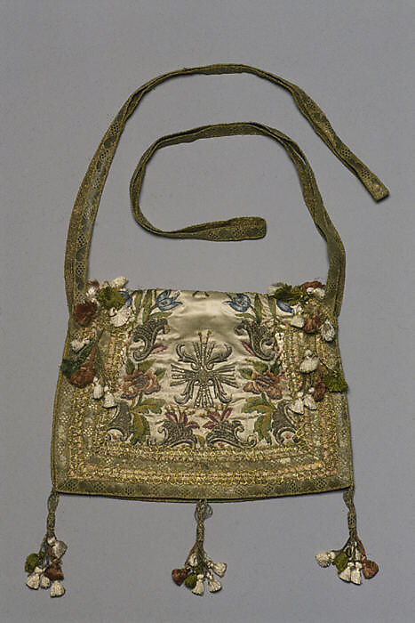 Bag, Silk and metal thread, Italian