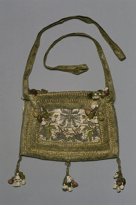 Bag, Silk and metal thread, Italian