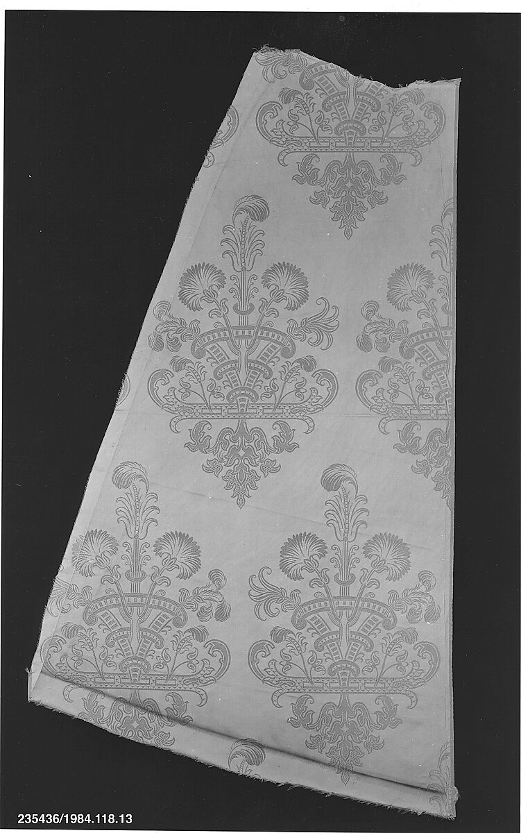 Panel from the skirt of a dress, Silk, French