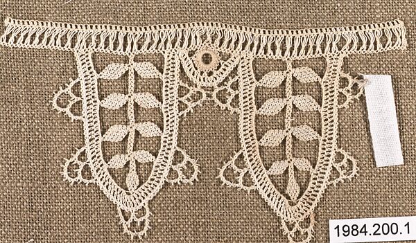 Edging, Cotton, needle lace, Armenian