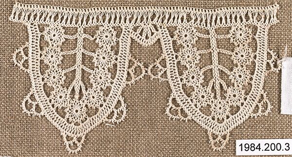 Edging, Cotton, needle lace, Armenian