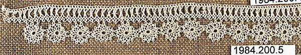 Edging, Cotton, needle lace, Armenian 