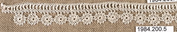 Edging, Cotton, needle lace, Armenian
