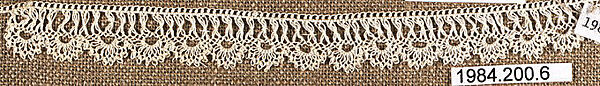 Edging, Cotton, needle lace, Armenian 