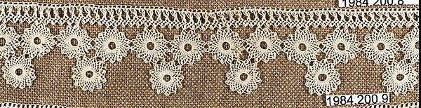 Edging, Cotton, needle lace, Armenian 