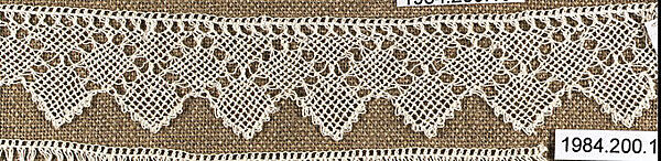 Edging, Cotton, needle lace, Armenian 