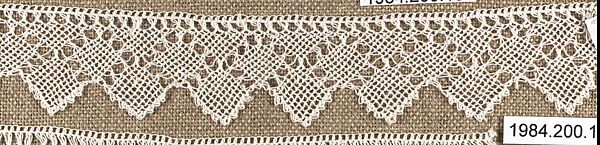 Edging, Cotton, needle lace, Armenian