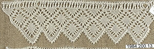 Edging, Cotton, needle lace, Armenian