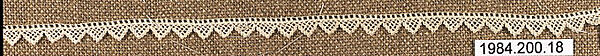 Edging, Cotton, needle lace, Armenian 