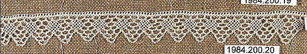 Edging, Cotton, needle lace, Armenian 