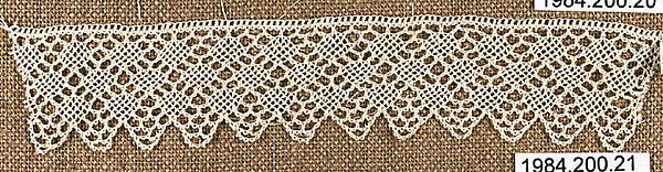 Edging, Cotton, needle lace, Armenian 