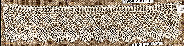 Edging, Cotton, needle lace, Armenian 