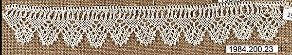 Edging, Cotton, needle lace, Armenian 