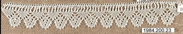 Edging, Cotton, needle lace, Armenian
