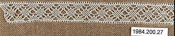 Insertion, Cotton, needle lace, Armenian 