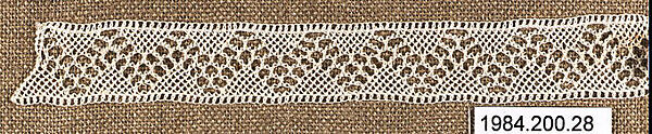 Insertion, Cotton, needle lace, Armenian 