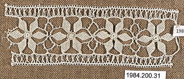 Insertion, Cotton, needle lace, Armenian 