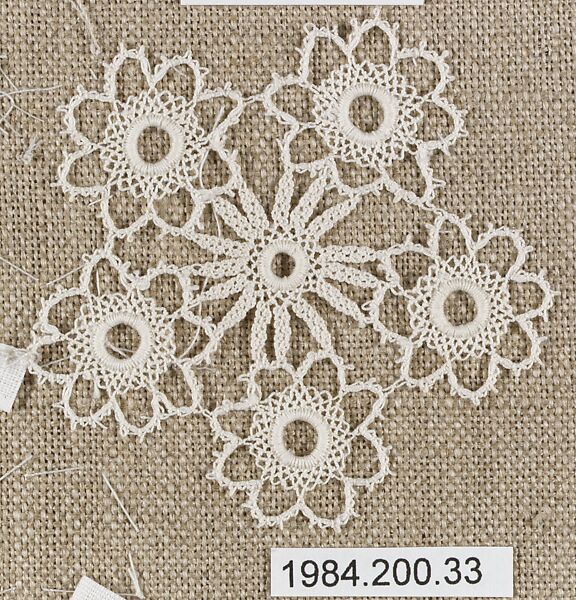 Small roundel, Cotton, needle lace, Armenian