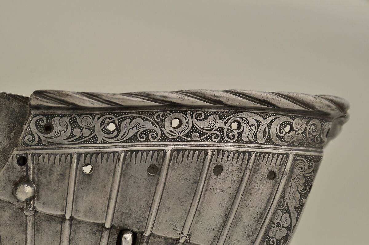 Falling Buffe, Attributed to Kolman Helmschmid (German, Augsburg 1471–1532), Steel, textile (wool, canvas), German, Augsburg