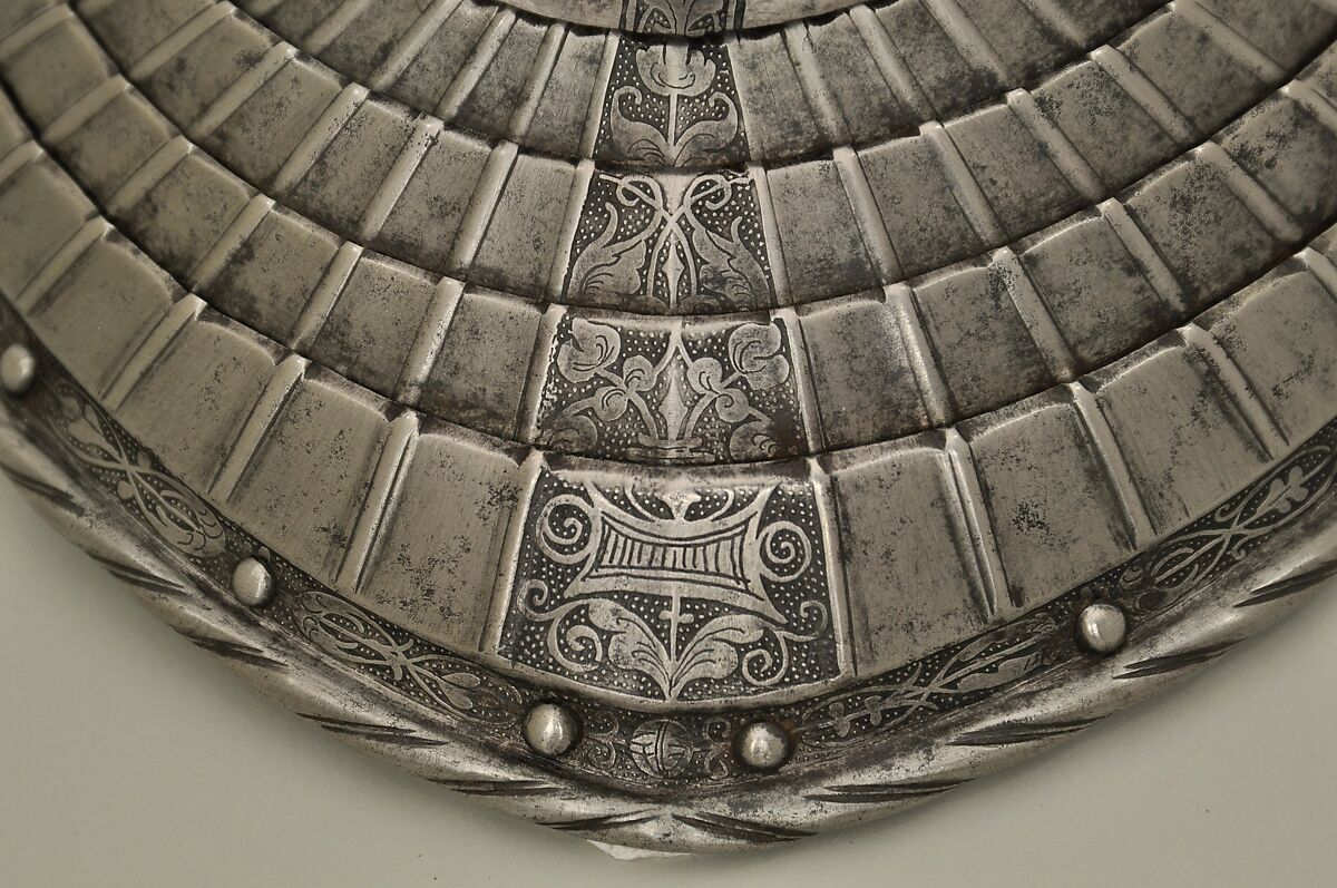 Falling Buffe, Attributed to Kolman Helmschmid (German, Augsburg 1471–1532), Steel, textile (wool, canvas), German, Augsburg