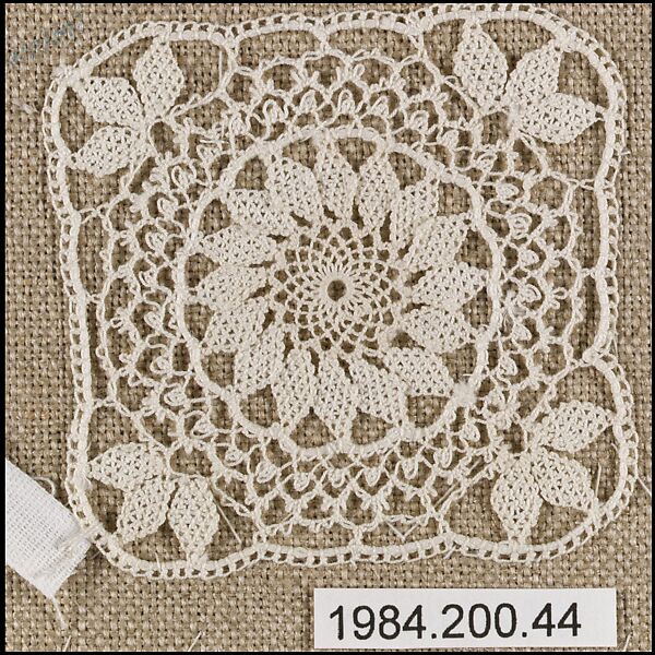Small square, Cotton, needle lace, Armenian