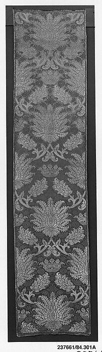 Panel, Silk and metal thread, Italian