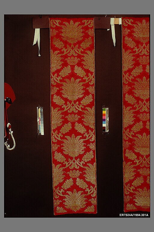 Panel, Silk and metal thread, Italian