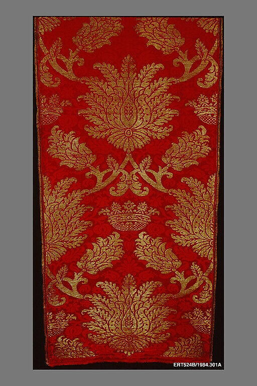 Panel, Silk and metal thread, Italian