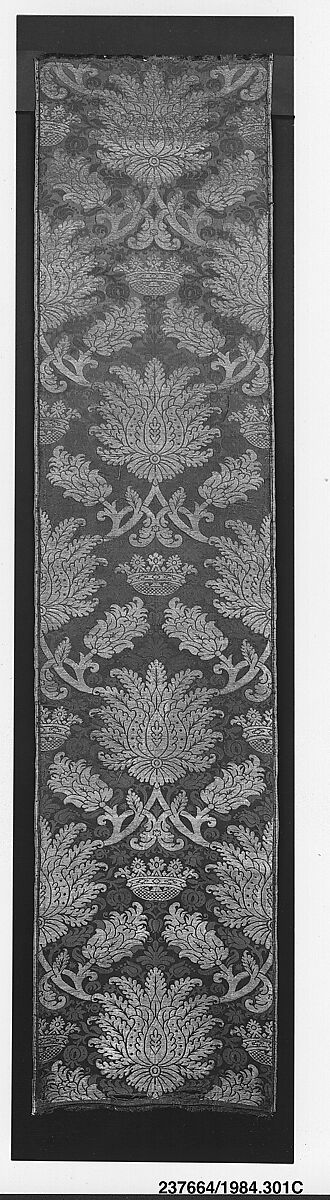 Panel, Silk and metal thread, Italian 