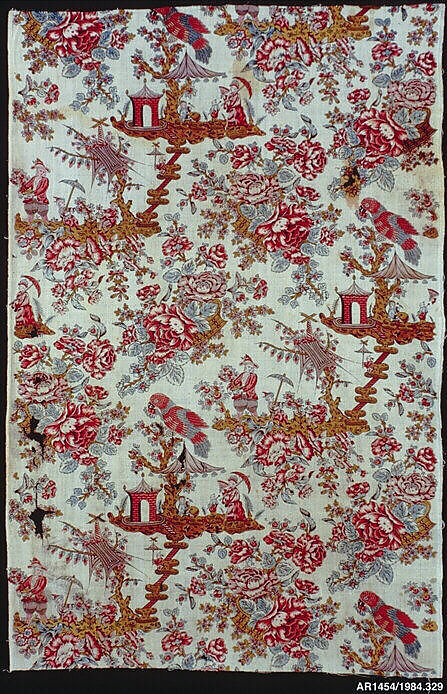 "Le Perroquet Chinois", Cotton, French, Beauvais 