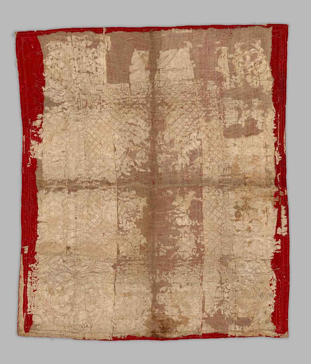 Carriage cloth, probably made for the Cavendish family, Dukes of Devonshire, Wool, appliqued silk, metal thread, British