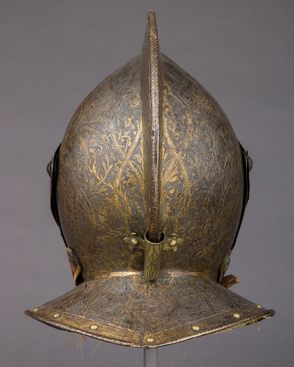 Armor for Heavy Cavalry, Steel, gold, leather, textile, French