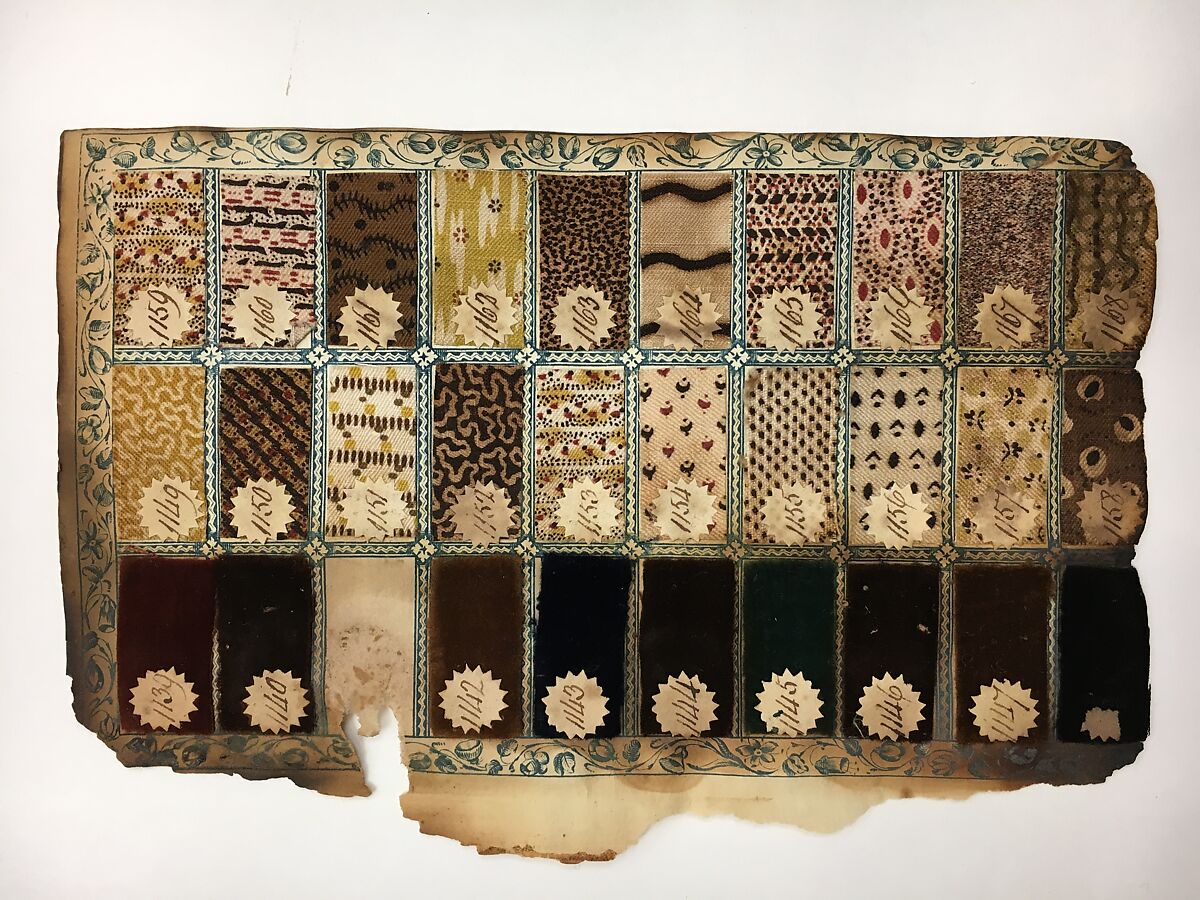 Textile Sample Book, Paper, cotton, British, Manchester