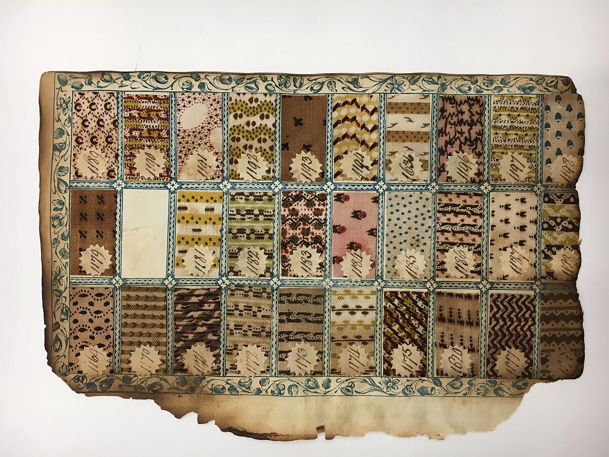 Textile Sample Book, Paper, cotton, British, Manchester