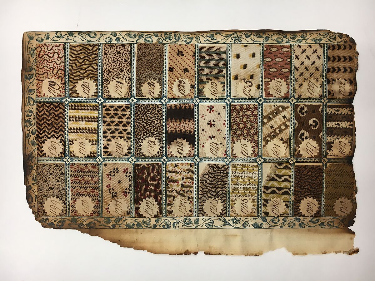 Textile Sample Book, Paper, cotton, British, Manchester